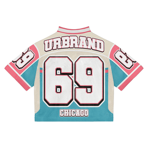 เสื้อเจอร์ซีย์ฟุตบอลแบบอเมริกันระบายอากาศได้ดีเสื้อฟุตบอลตาข่ายระบายอากาศออกแบบได้ตามต้องการ - Product Image 2