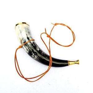 แตรเป่าอาร์ตเดโคคุณภาพสูง ทำจากเขาควายขัดเงาธรรมชาติ สายหนัง เป็นมิตรกับสิ่งแวดล้อม ทนทาน เหมาะสำหรับงานแต่งงาน - Product Image 3