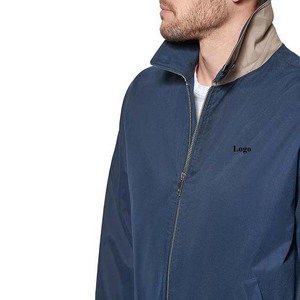 Veste bomber en satin de polyester imperméable et respirante avec logo personnalisé pour hommes, fermeture éclair sur le devant, service OEM Pakistan 2025 - Product Image 6