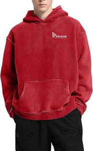 Sudadera con Capucha para Hombre, Diseño Personalizado, Venta al por Mayor, 450 g/m², 100 % Algodón, Felpa, Efecto Desteñido, Precio Bajo - Product Image 2