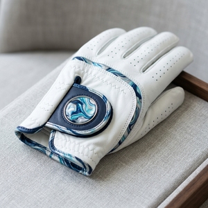 Guante de Golf de Piel Cabretta Premium para Mano Izquierda, Agarre Suave, Transpirable, Antideslizante, Anti-UV, con Aberturas para los Dedos, Diseño Inspirado en Mármol, para Esquí - Product Image 2