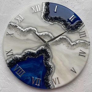 ASSISTANT Horloge murale en résine époxy Résine époxy Salon meilleur qulatiye Meubles Décoration intérieure Horloge murale personnalisée meilleur - Product Image 1