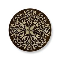 Jam Dinding Modern 60cm Satu Jarum untuk Ruang Tamu dengan Desain Art Deco Unik Gaya Geometri Mandala Mesin Quartz