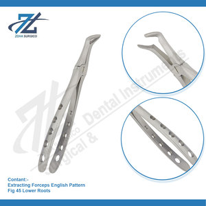 Pince d'extraction Fig 45 racines inférieures extraction de dents pince chirurgicale modèle anglais ensemble dentaire Instruments chirurgicaux Pakistan - Product Image 3