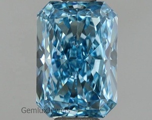Diamante azul intenso de corte radiante, cultivado en laboratorio, con claridad VS, 3 quilates, certificado por IGI, para anillo. - Product Image 1