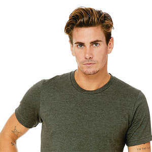 T-shirt vert unisexe personnalisé OEM-52% Airlume Coton peigné, 48% Poly, 4.2 oz, manches courtes - Product Image 3