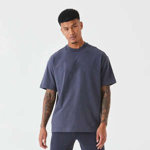 เสื้อลูกเรือผ้าฝ้ายเฮฟวี่เวทของผู้ชายเสื้อยืดลำลองทนทานทุกวันนุ่มสบาย - Product Image 1