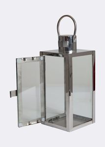 Linterna de vela de acero inoxidable moderna clásica para casas de tema dual que mezclan vintage y nuevo - Product Image 6