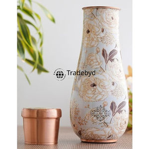 Handcrafted Copper <b>Bottle</b> by Tradebyd Elegant and Functional for Daily Use with Timeless Ayurvedic Wellness Appeal - Product Image 2