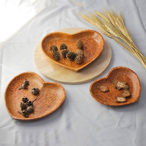 Coconut Wooden Heart-Shaped Plate - Handmade Eco-Friendly Gift <b>Tray</b> for Dessert, Jewelry, or <b>Snacks</b> | Vietnam Export - Product Image 4