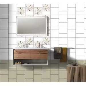 กระเบื้องผนังเซรามิกสีเทาอ่อน12X18มม. สำหรับบ้านสไตล์ยุโรปความเงางาม30x45ซม. เคลือบผิว300X450มม. - Product Image 5