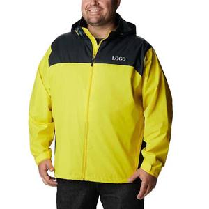 Nouvel arrivage de vestes pour hommes en nylon et polyester à manches longues avec logo personnalisé de couleur contrastée Vestes de pluie de style de rue à vendre - Product Image 6