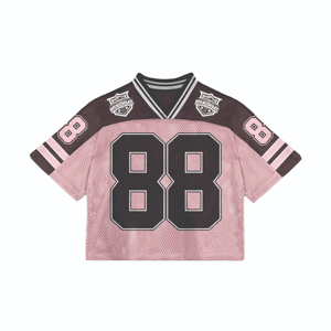 High Quality Streetwear Oversized Jersey Manufacturer Over Sized Cropped Mesh Top Football Jersey Practice Mesh T-Shirt for Men - Product Image 1