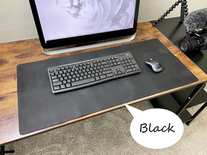 Tapis de bureau en cuir véritable de qualité supérieure, fait à la main en cuir de vache, luxueux, anti-odeurs, antidérapant, surface durable, tapis de bureau pour usage professionnel - Product Image 3