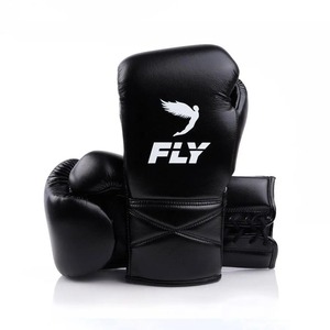 Fabricación de fábrica Guantes de boxeo con mosca de entrenamiento profesional de alta calidad Super Lace Guantes de boxeo con mosca de cuero de vaca genuino - Product Image 2