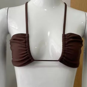 Ensemble de bikini personnalisé unisexe de haute qualité 2 pièces avec décoration de ceinture brodée en élasthanne/nylon Service OEM disponible - Product Image 1