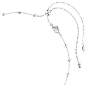 Collar con colgante versátil Cristales de corte redondo de doble cara Joyería de cadena ajustable de plata para colecciones de mujeres - Product Image 6