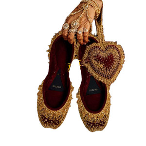 Calzado Khussa para Mujer, Hecho a Medida, Calidad Premium, Antideslizante, Entresuela de Cuero, Parte Superior de Gamuza y Terciopelo, Material Duradero, para Todas las Temporadas - Product Image 1