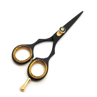 Kits d'outils de barbier en acier inoxydable 3 pièces ensemble de ciseaux amincissants de coupe de cheveux de barbier rasoir et peigne avec étui à fermeture éclair en cuir
