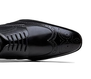 Chaussures en cuir brillant Chaussures de marche Vêtements de travail en cuir véritable fabriqués à la main Chaussures en cuir Oxford décontractées de luxe - Product Image 4