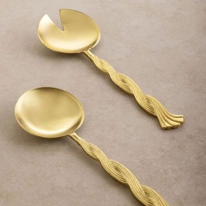 Ustensiles élégants pour saladier en acier inoxydable avec des lignes épurées modernes et un vernis élégant pour la maison ou le restaurant - Product Image 6