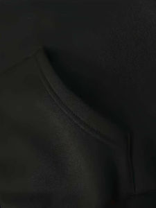Sweat à capuche pour homme avec imprimé « Je suis cassé » et poche kangourou, noir, streetwear décontracté pour l'automne et l'hiver, chaud et confortable - Product Image 5