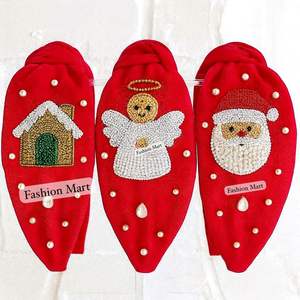 Venta al por mayor de diademas navideñas hechas a mano con cuentas-Reno Santa, muñeco de nieve, caja de regalo y adorno navideño accesorios para el cabello - Product Image 4