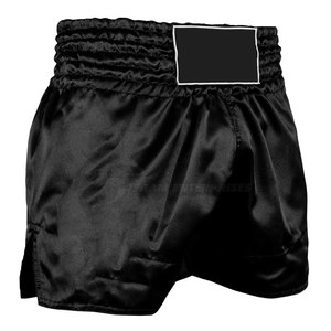 Pantalones cortos de Muay Thai de Color sólido hechos a medida para hombres, nuevo estilo, ropa de artes marciales de boxeo, 100% de algodón, duradero, fabricado en Pakistán - Product Image 3