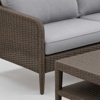 Modernes Aluminium-Gartenmöbel-Set mit Seilgeflecht, Wasserfest, für Wohnzimmer & Hotel-Terrasse