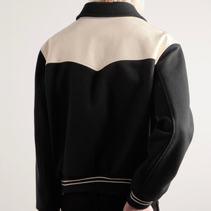 แจ็กเก็ตขนสัตว์ฤดูหนาวของผู้ชายสไตล์เท่ๆพร้อมกระเป๋าหนังดีไซน์ใหม่สำหรับผู้ชาย - Product Image 3