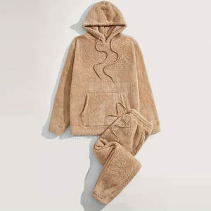 ชุดวอร์มผ้าฝ้าย100% สำหรับผู้ชายชุดวอร์มสีทึบมีฮู้ดขนาดใหญ่พิเศษสำหรับฤดูหนาวออกแบบได้ตามต้องการ - Product Image 1