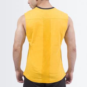 Camisetas sin Mangas Casuales de Cuello Redondo para Hombre, Tallas Grandes, Algodón/Poliéster 220g, Transpirables, con Impresión de Logotipo Personalizado para Servicio OEM al por Mayor - Product Image 3