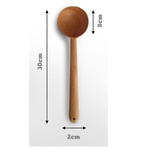 Juego de utensilios de cocina de madera de haya hecho a mano Unique Kitchenwar Servidor de ensalada de madera Juego de 2 - Product Image 2