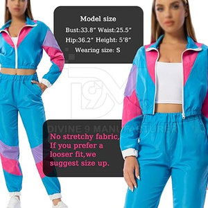 Conjunto cortavientos de dos piezas personalizado al por mayor patrón sólido estilo casual cuerpo entero para invierno - Product Image 6
