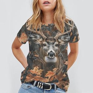 Camiseta de caza Camisetas de manga corta informales con estampado de animales para hombre - Product Image 4