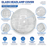 Nouvelles couvercles de phares en verre fusionné transparent moulé sous pression – Solutions d'éclairage fluorescent durables et économiques pour voitures