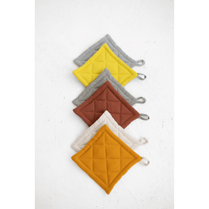 Almohadillas calientes para cocina con lazo colgante, Happy Holiday Plaid telón de fondo soporte para ollas horno almohadilla caliente agarraderas lavables para cocinar OEM - Product Image 6