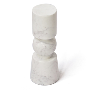 Unique Handcrafted White <b>Marble</b> <b>Candle</b> Stand Designer Interior Design for Residences Hotels and more available for bulk supply - Product Image 1