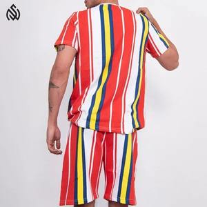 2025 nouvelle conception t-shirt ensemble court et chemise d'été de marque privée avec logo personnalisé pour hommes - Product Image 6