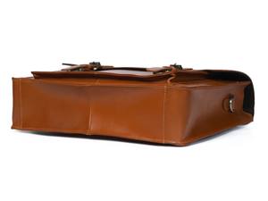 Sac à main pour ordinateur portable de 15 pouces en cuir véritable Tan, professionnel, élégant, avec bandoulière réglable, léger - Product Image 2