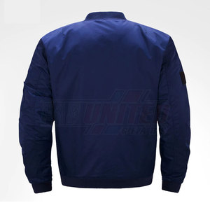 Chaqueta de bombardero clásica a prueba de viento para hombre con ajuste cómodo y forro suave de cuello alto - Product Image 2