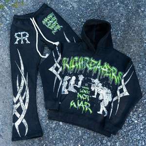 Conjunto Deportivo con Estampado Completo para Hombre, Traje de Verano para Correr, Sudadera con Capucha y Pantalones Casuales con Estampado - Product Image 3