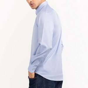 Chemise respirante de haute qualité 100% coton et Polyester pour homme chemises solides - Product Image 2