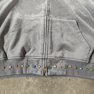 2025 Top trending Custom High Quality Screen Printing Streetwear Heavy <b>Zip</b> up Acid Wash Vintage Hoodies <b>Men</b> - Product Image 6