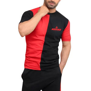 Chándal personalizado de manga corta y pantalones para correr para hombre para el verano con tejido fresco y de secado rápido, conjunto de chándal elegante para hombre - Product Image 2