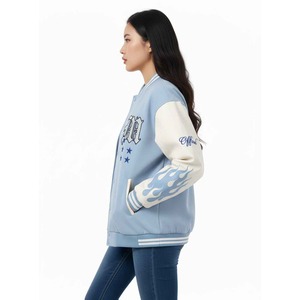 Trending Customize <b>Patches</b> LA Blue Varsity Bomber Jacket For Men's & Women's High Quality Long Sleeve Jacket For Unisex - Product Image 6