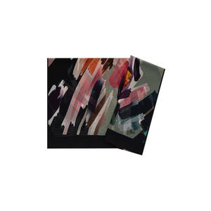Black Polyester Rectangular Abstract Pattern Scarf - Product Image 1