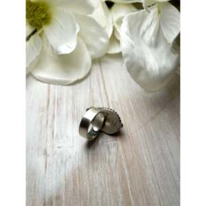 Anillo Ajustable de Moda Zachariah David Evans con Incrustaciones de Turquesa en Plata de Ley y Engaste de Bisel en Oro de 18K, Regalo para Cualquier Ocasión, en Acero Inoxidable - Product Image 4
