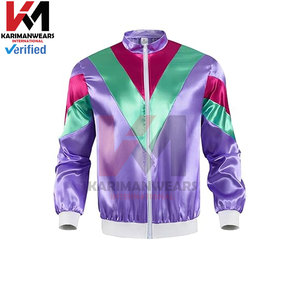 Ensemble coupe-vent rétro Hip Hop pour homme, survêtement vintage des années 80, tenue de style Disco Party, costume de la vieille école, bleu des années 90 - Product Image 2