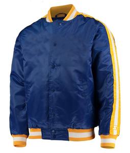 เสื้อแจ็กเก็ตผ้าซาตินสำหรับผู้ชาย, เสื้อแจ็กเก็ตเบสบอลย้อมสีล้วนสำหรับฤดูหนาวพิมพ์ลายโลโก้ตามสั่ง - Product Image 2